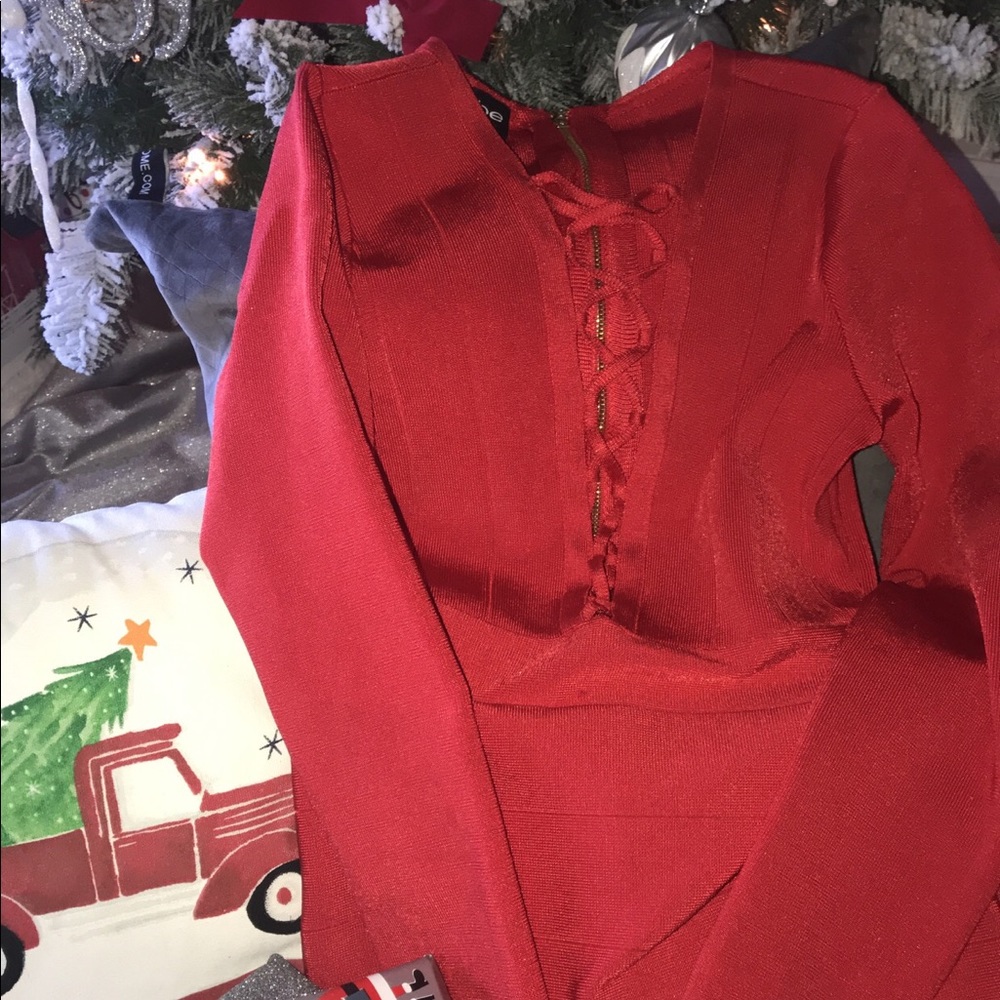 Red Bebe dress